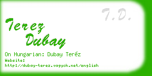 terez dubay business card